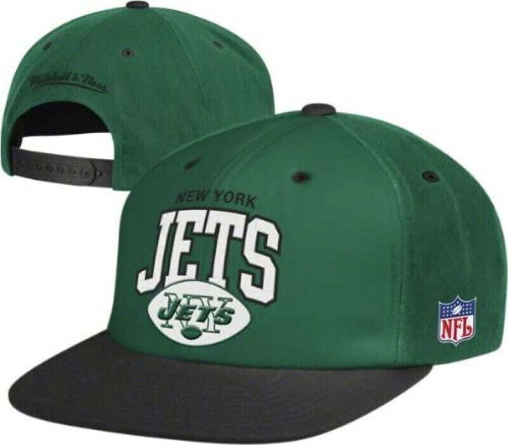 Mitchell & Ness Vintage NFL New York Jets Snapback Hat / Cap (ND11Z)